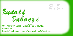 rudolf daboczi business card